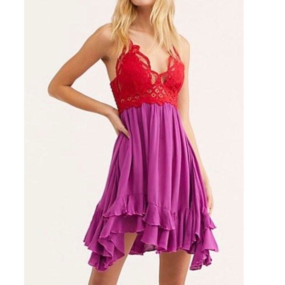 Free People Adella Lace Bodice Slip Dress NWT XS - Picture 14 of 14
